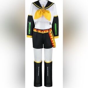 Vocaloid02 Kagamine Rin Cosplay Kagamine Len Costume Halloween Uniform Outfit